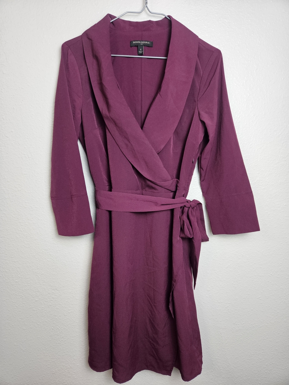 Banana Republic Plum Wrap Dress Size 4